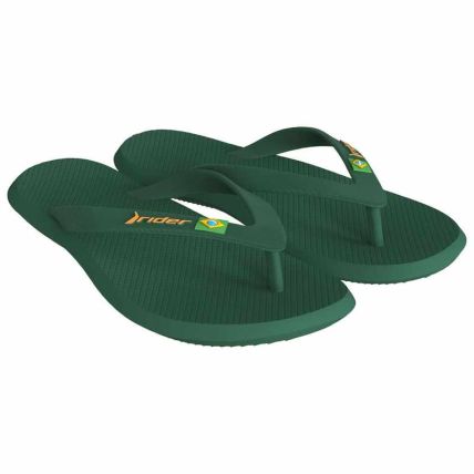 Chinelo Masculino Rider R1 Brasil - 12621 - Verde/verde/amarelo - Atacado