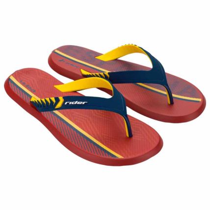 Chinelo Masculino Rider R1 Nações - 12714 - Vermelho/azul/amarelo - Atacado