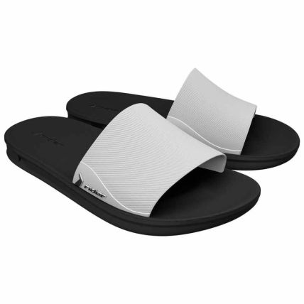 Chinelo Slide Infantil Rider Feel - 12683 - Preto/branco - Atacado