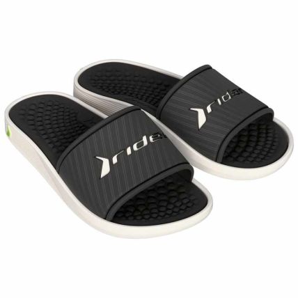 Chinelo Slide Masculino Rider Pump Iii - 12708 - Branco/preto/preto  - Atacado