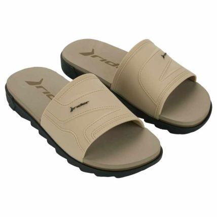 Chinelo Slide Masculino Rider Rw Plus - 12441 - Preto/bege - Atacado