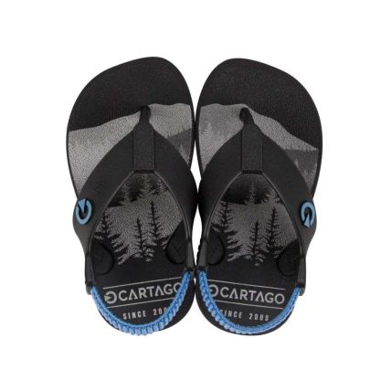 Chinelo Baby Cartago Atlanta - 12256 - Preto/Preto/Azul - Atacado