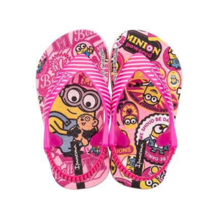 Chinelo Baby Ipanema Minions - 27031 - Rosa/rosa - Atacado