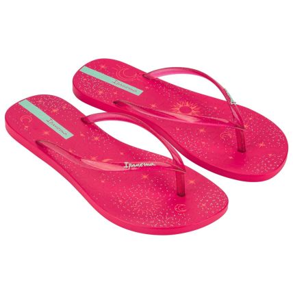Chinelo Feminino Ipanema Easy Star - 27181 - Rosa/Vermelho Glitter - Atacado