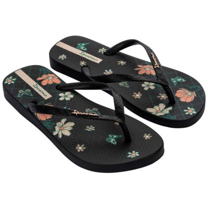 Chinelo Feminino Ipanema Oasis - 26571 - Preto/Rosa - Atacado