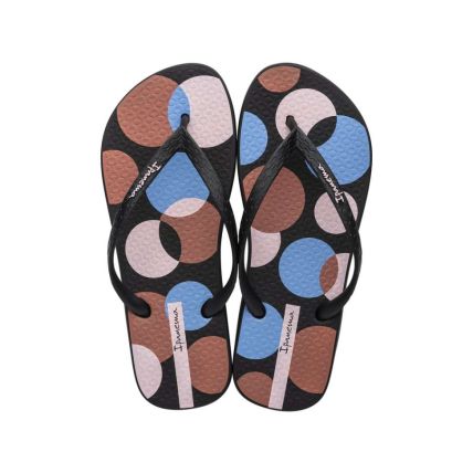 Chinelo Feminino Ipanema Temas V - 25868 - Preto/Vermelho/Rosa - Atacado