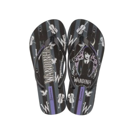 Chinelo Infantil Ipanema Wandinha - 27178 - Preto/cinza/lilás - Atacado