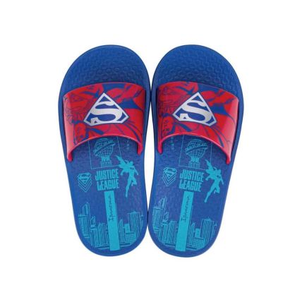 Chinelo Gáspea Infantil Ipanema Liga Da Justiça Hero Slide - 27070 - Azul/vermelho - Atacado