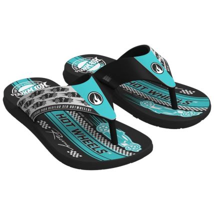 Chinelo Infantil Hot Wheels Race Super Flop - 22675 - Preto/Azul - Atacado