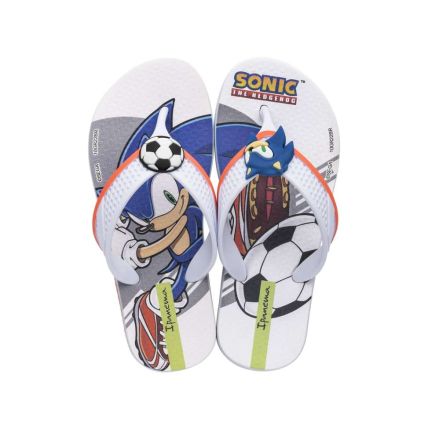 Chinelo Infantil Ipanema Sonic Speed - 27008 - Branco/cinza/rosa - Atacado