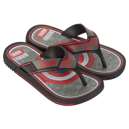 Chinelo Infantil Marvel Legado Super Flop - 22984 - Preto/vermelho/branco - Atacado
