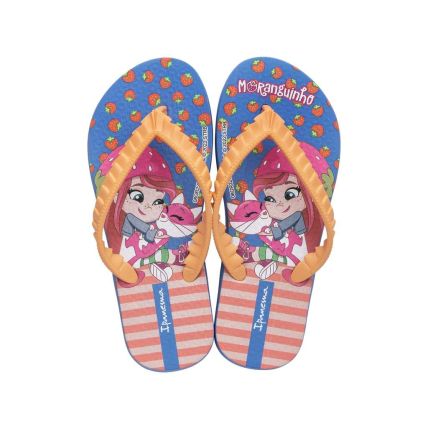 Chinelo Infantil Moranguinho Bubble Iv - 25510 - Azul/Laranja - Atacado