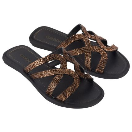 Rasteira Feminina Grendha Buriti Glam - 18844 - Preto - Atacado