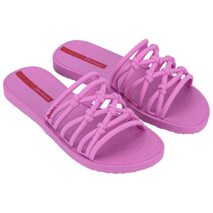 Chinelo Slide Feminino Ipanema Link - 26782 - Lilás/Lilás/Vermelho - Atacado