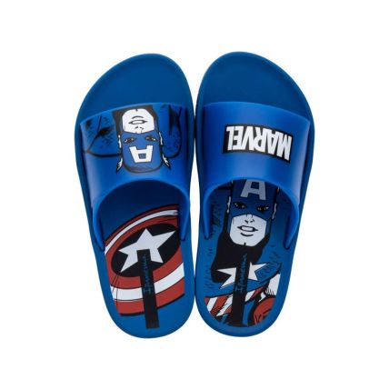 Chinelo Slide Infantil Ipanema Marvel Legends - 27009 - Azul/azul/preto - Atacado