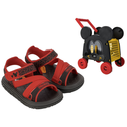 Sandalia Baby Disney Car - 23079 - Preto/vermelho - Atacado