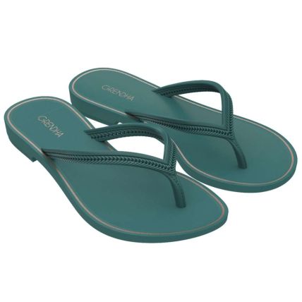 Rasteira Feminina Grendha Mais Acai Essencia - 18510 - Verde Turquesa Escuro - Atacado