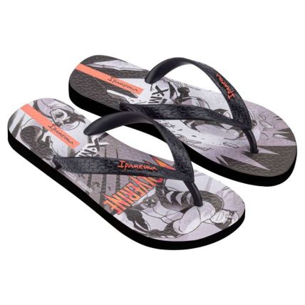 Chinelo Infantil Ipanema Marvel X-Men - 27102 - Preto/Cinza/Laranja - Atacado