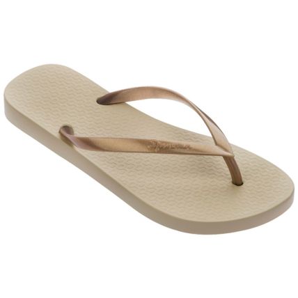 Chinelo Feminino Ipanema Classica Fine - 26603 - Bege/ouro - Atacado
