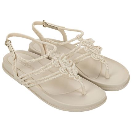 Sandalia Feminina Grendha Detalhes - 19176 - Off White - Atacado