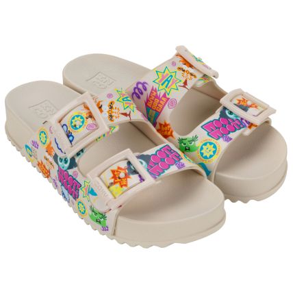 Tamanco Feminino Zaxy Disney Partner - 19149 - Off White Divertidamente - Atacado