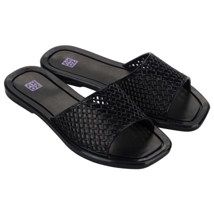 Chinelo Slide Feminino Zaxy Mesh - 19125 - Preto - Atacado