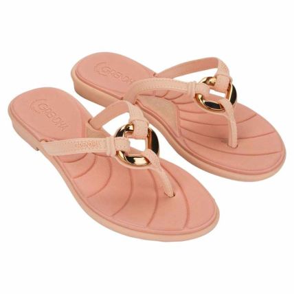 Rasteira Feminina Grendha Mais Conforto Celeste - 19378 - Terroso Claro - Atacado