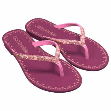 Rasteira Infantil Grendha Bela Ideal - 19484 - Rosa Sorvete/rosa Petola - Atacado
