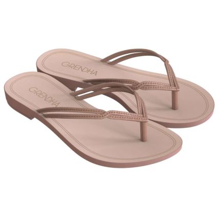Rasteira Feminina Grendha Mais Açai Pesponto - 18355 - Rose - Atacado