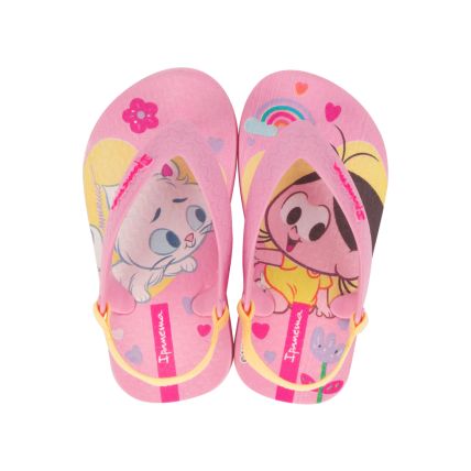 Chinelo Baby Ipanema Turma Da Monica - 26791 - Rosa/rosa/amarelo - Atacado