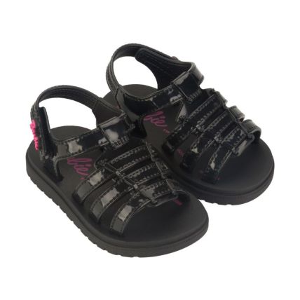 Sandália Baby Barbie Fashionista - 23045 - Preto/Preto - Atacado