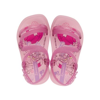 Sandália Baby Ipanema Barbie Solar - 27111 - Rosa/Rosa Glitter - Atacado
