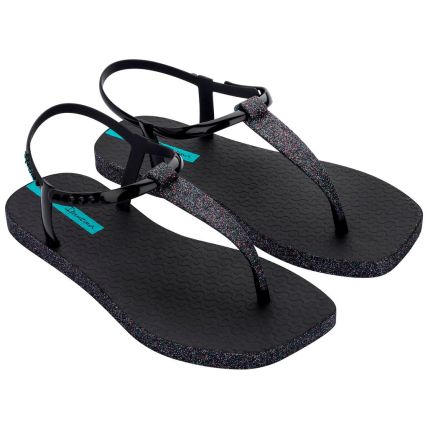 Sandália Feminina Ipanema Class Edge Glow - 27168 - Preto/Preto Glitter - Atacado