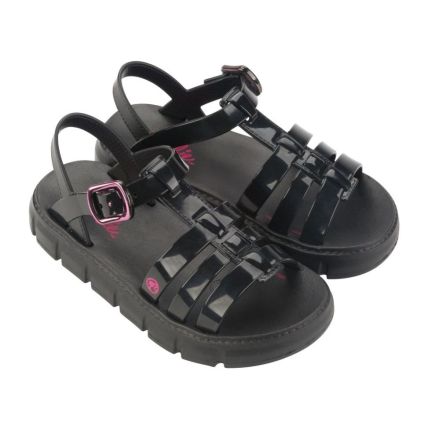 Sandália Infantil Barbie Land - 22980 - Preto/Preto - Atacado