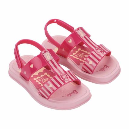 Sandalia Baby Ipanema Barbie Fashion - 27519 - Rosa/rosa/bege - Atacado