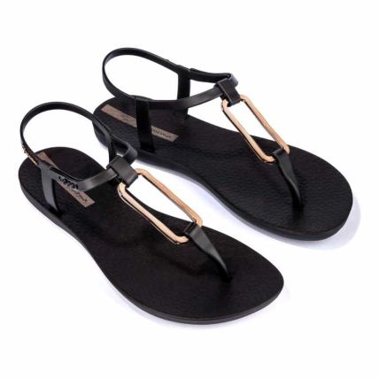 Sandalia Feminino Ipanema Class Modern - 83768 - Preto/dourado - Atacado