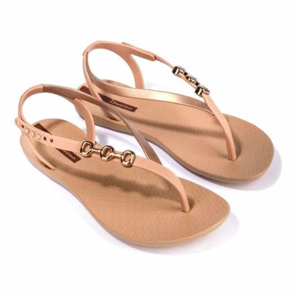 Sandalia Feminino Ipanema Sandal Rio - 83654 - Bege/ouro - Atacado
