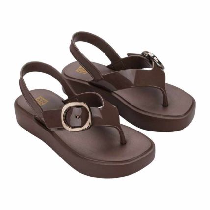 Sandalia Feminino Zaxy Star - 19478 - Marrom Urso - Atacado