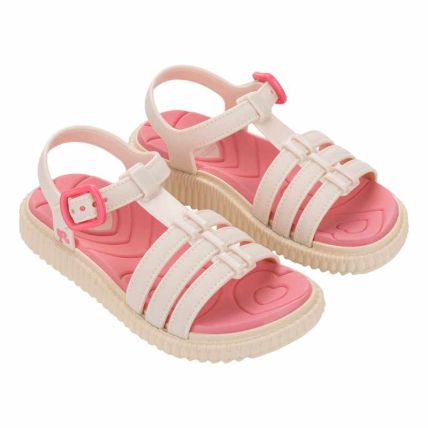 Sandalia Infantil Barbie Single Plus - 23563 - Bege/rosa - Atacado
