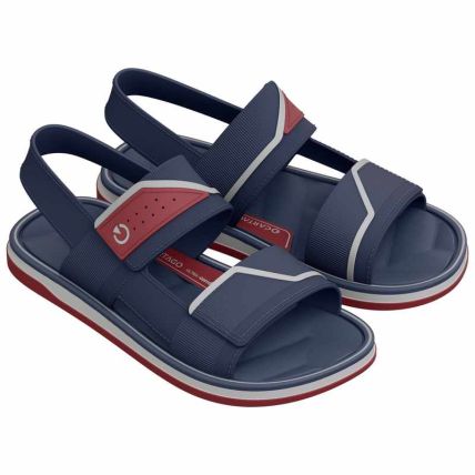Sandalia Masculino Cartago Malaga Sport Iii - 12630 - Cinza/azul/vermelho - Atacado