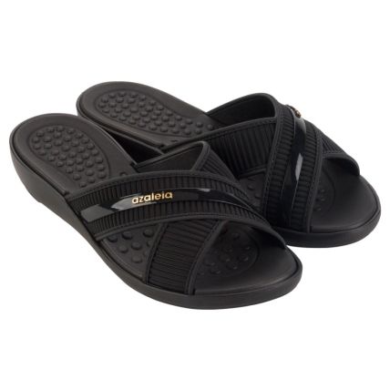 Tamanco Feminino Azaleia Carla Soft Wave - 18866 - Preto - Atacado
