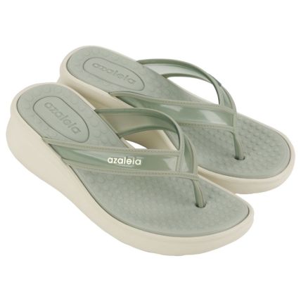 Tamanco Feminino Azaleia Erica Soft Light - 18831 - Verde Militar Claro - Atacado