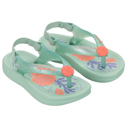 Chinelo Baby Ipanema Anatomica Soft - 26121 - Verde Claro/glitter - Atacado